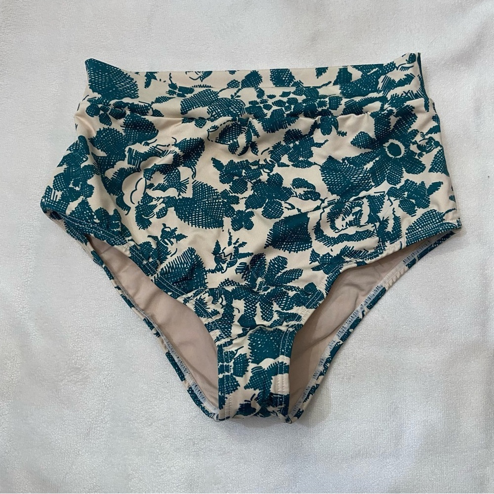 New! La Gotta Floral High-Waisted Bikini Bottom 1654